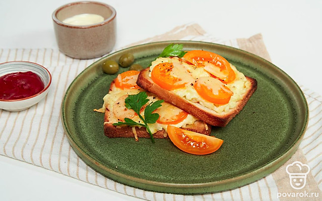 Тост с помидором — Рецепт с фото