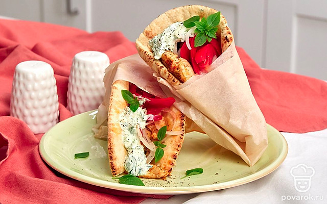 Гирос с курицей — Рецепт с фото