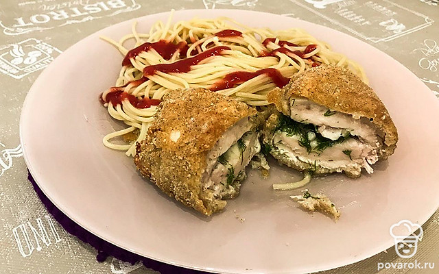 Котлета по-киевски из куриной грудки — Рецепт с фото