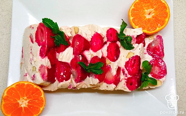 Клубничный террин с бананами и творогом — Рецепт с фото