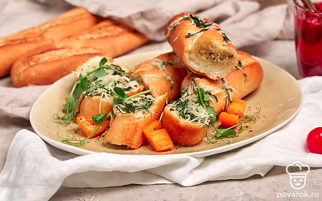 Багет с твердым сыром — Рецепт с фото