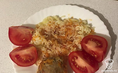 Подавать порционно, с рисом и свежими овощами! Приятного аппетита.