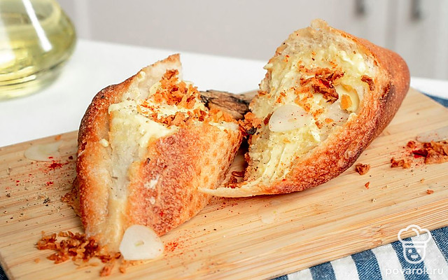 Багет с растительным маслом — Рецепт с фото