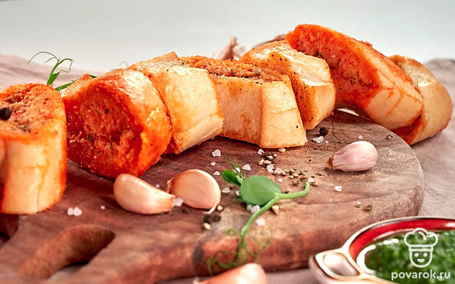 Багет в фольге — Рецепт с фото
