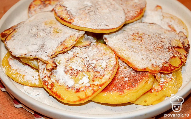 Оладьи из кукурузной и рисовой муки — Рецепт с фото