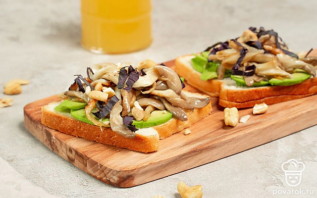 Тост с грибами — Рецепт с фото
