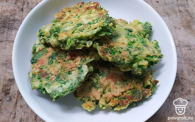 Шпинатные оладьи — Рецепт с фото