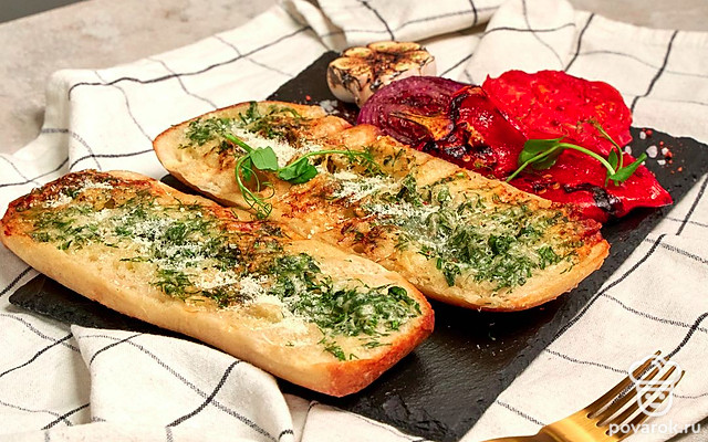 Багет на гриле — Рецепт с фото