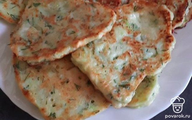 Оладьи из кабачков с укропом — Рецепт с фото