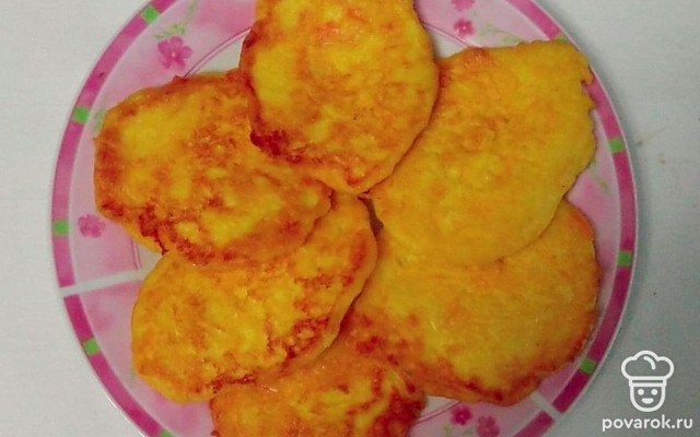 Вкуснейшие оладьи из тыквы с творогом — Рецепт с фото