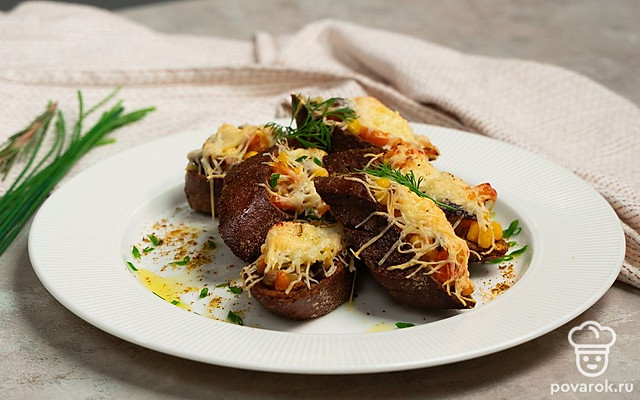 Багет с грибами — Рецепт с фото