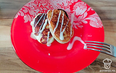 При подаче полить сгущеным молоком. 