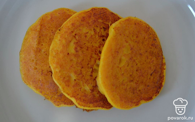 Солнечные оладьи из тыквы — Рецепт с фото