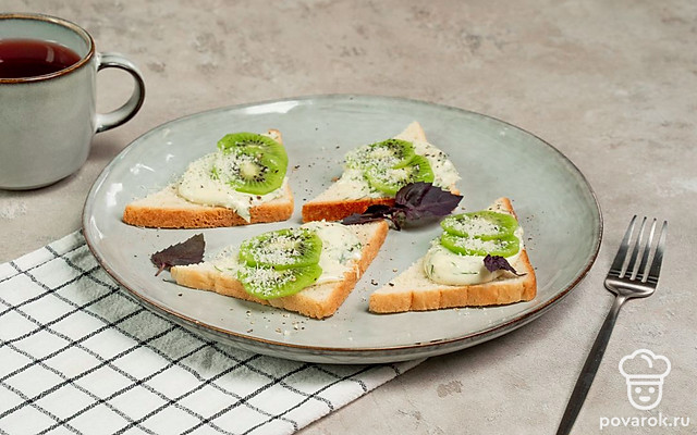 Тост с киви — Рецепт с фото