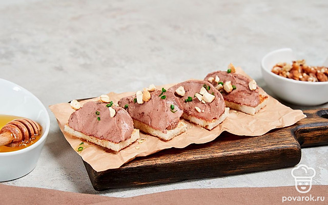 Тост с куриной печенью — Рецепт с фото