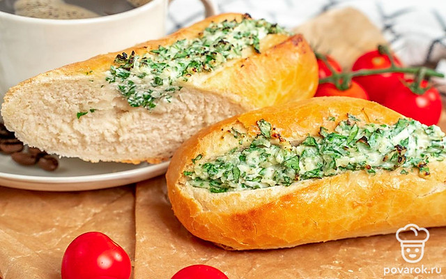Багет с мягким сыром — Рецепт с фото