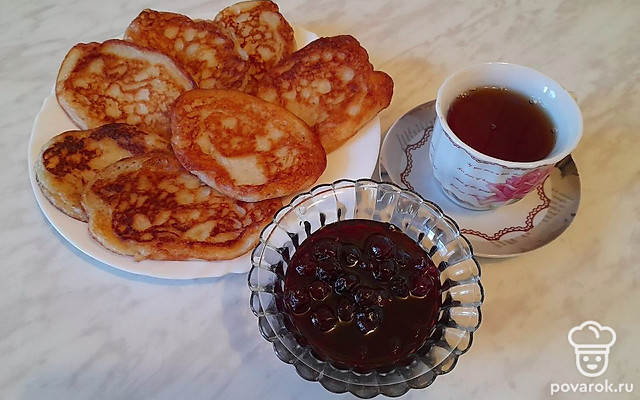 Постные оладьи без яиц — Рецепт с фото