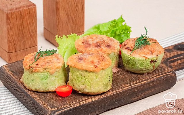 Фаршированные кабачки на сковороде — Рецепт с фото