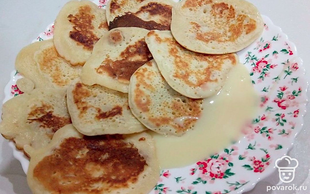 Оладьи с овсянкой и сгущенным молоком — Рецепт с фото