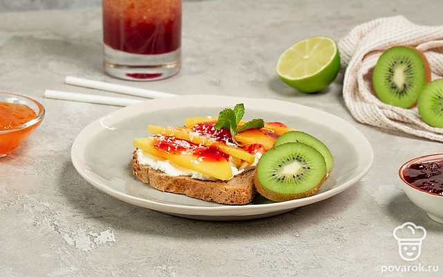 Тост с манго — Рецепт с фото