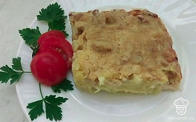 Запеканка из картофеля с курицей и консервированной фасолью — Рецепт с фото