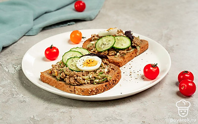 Тост с говяжьей печенью — Рецепт с фото