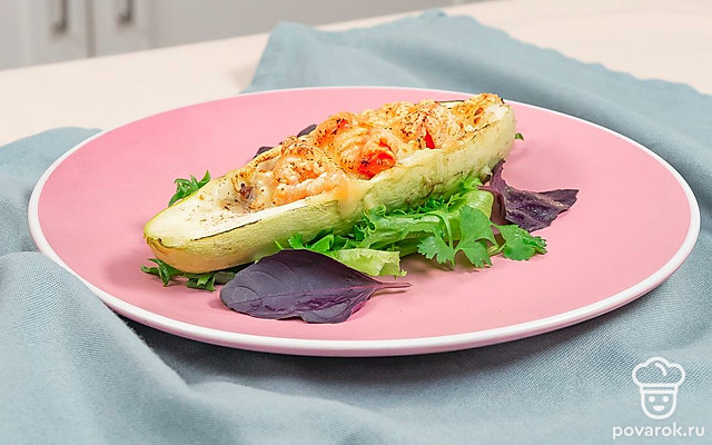 Фаршированные кабачки в духовке — Рецепт с фото