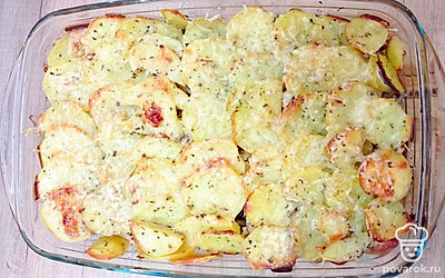 Картофельная запеканка с курицей и грибами — Рецепт с фото