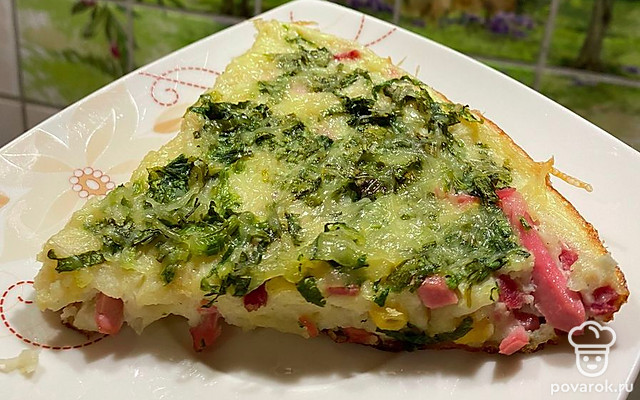 Запеканка из лаваша с колбасой — Рецепт с фото