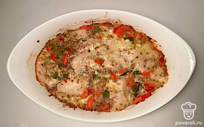 Аппетитная запеканка с гречкой и курицей — Рецепт с фото