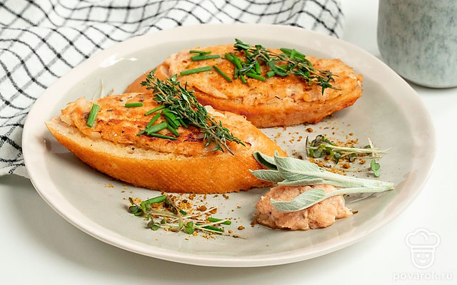 Багет с консервированной горбушей — Рецепт с фото