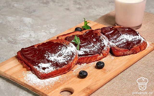 Тост с горьким шоколадом — Рецепт с фото