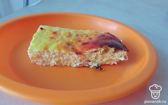 Творожная сочная запеканка — Рецепт с фото