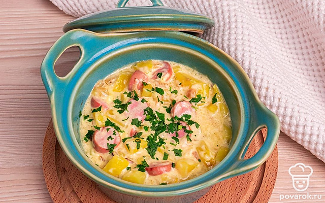 Сосиски, запеченные по-деревенски — Рецепт с фото