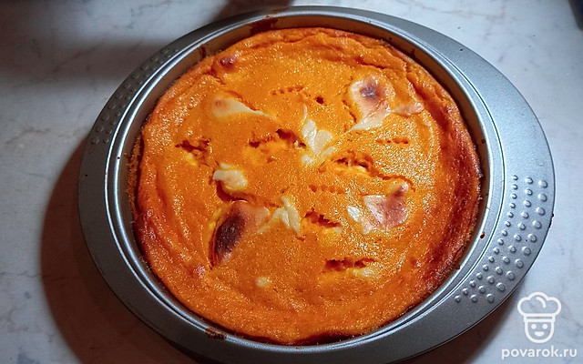 Тыквенно-творожная яркая запеканка — Рецепт с фото