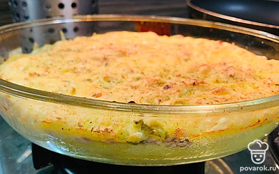 Запеканка с курицей и солеными огурцами «Картофельная» — Рецепт с фото