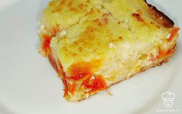 Нежная творожная запеканка с курагой — Рецепт с фото