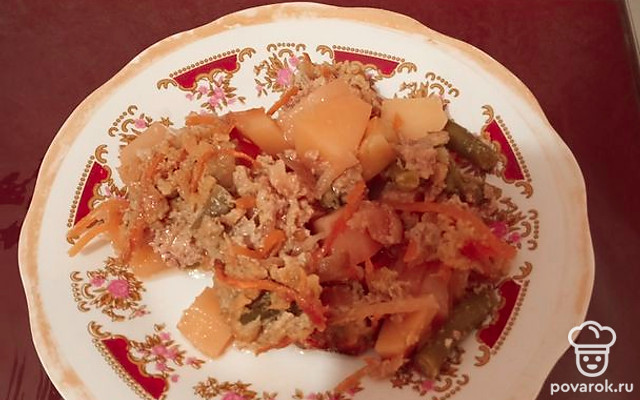 Запеканка с овощами и фаршем без майонеза — Рецепт с фото