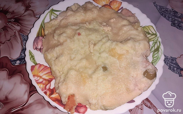 Запеканка из индейки с манкой и оливками — Рецепт с фото