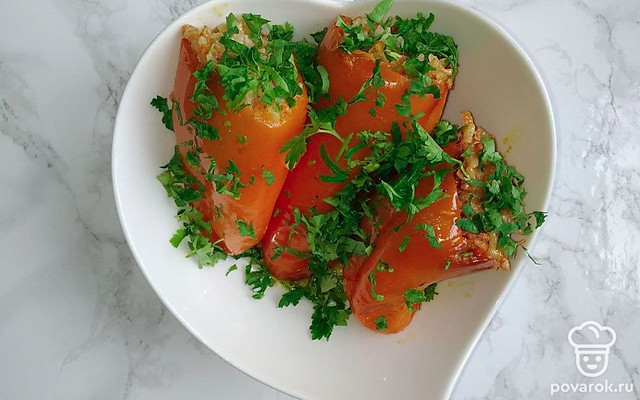 Классический фаршированный перец с мясом — Рецепт с фото