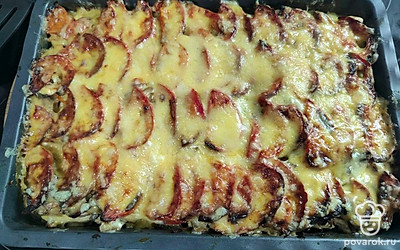 Запеканка из куриного филе с шампиньонами — Рецепт с фото