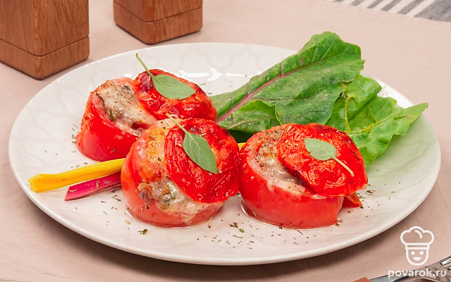 Фаршированные помидоры с мясом — Рецепт с фото