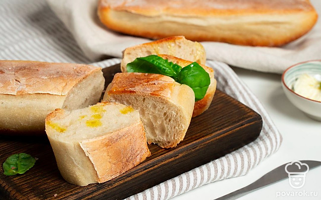 Багет-чиабатта — Рецепт с фото