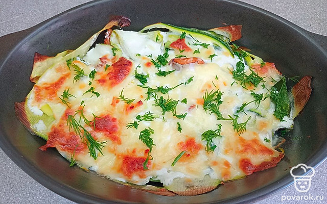 Запеканка из цукини и лисичек — Рецепт с фото