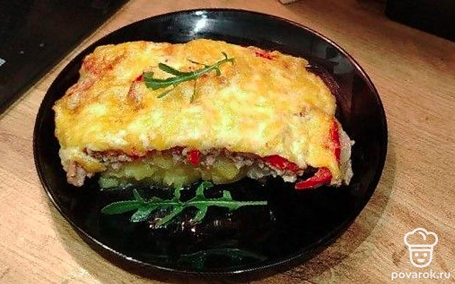 Быстрая запеканка с фаршем — Рецепт с фото