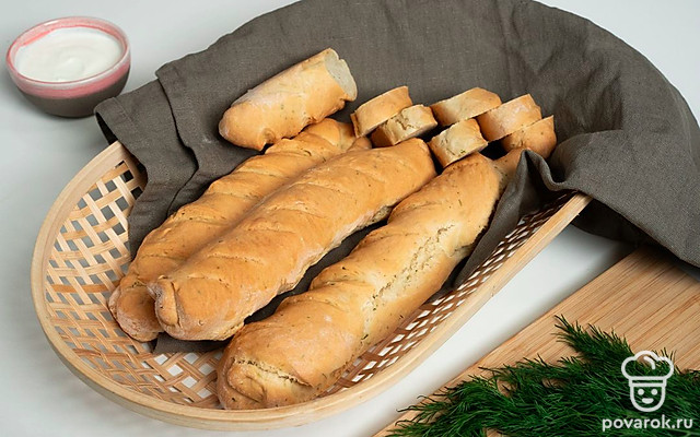 Багет с укропом — Рецепт с фото