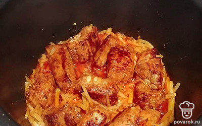 Добавить соль и специи, выключить мультиварку. 