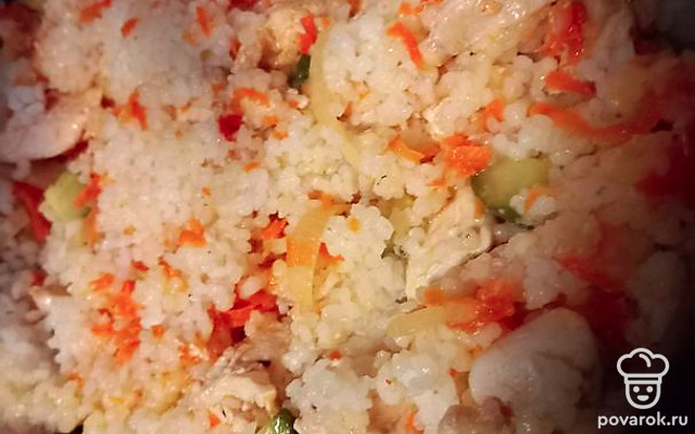 Плов со свининой и огурцом — Рецепт с фото