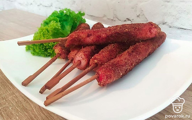 Хрустящий хот-дог с сыром — Рецепт с фото