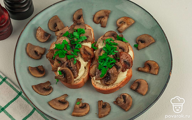 Гренки с грибами — Рецепт с фото